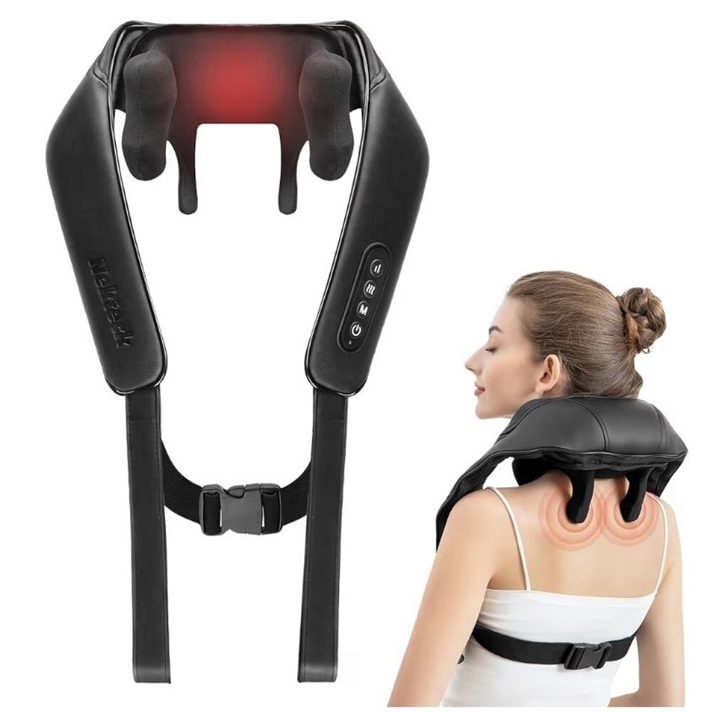 Neck and Shoulder Massager with Heat/ Deep Tissue 4D Expert Kneading/ Shiatsu